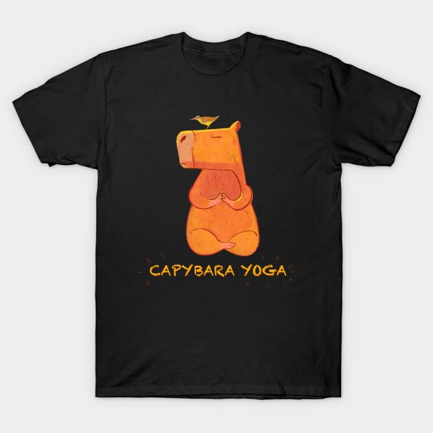 Capybara yoga T-Shirt by shikita_a